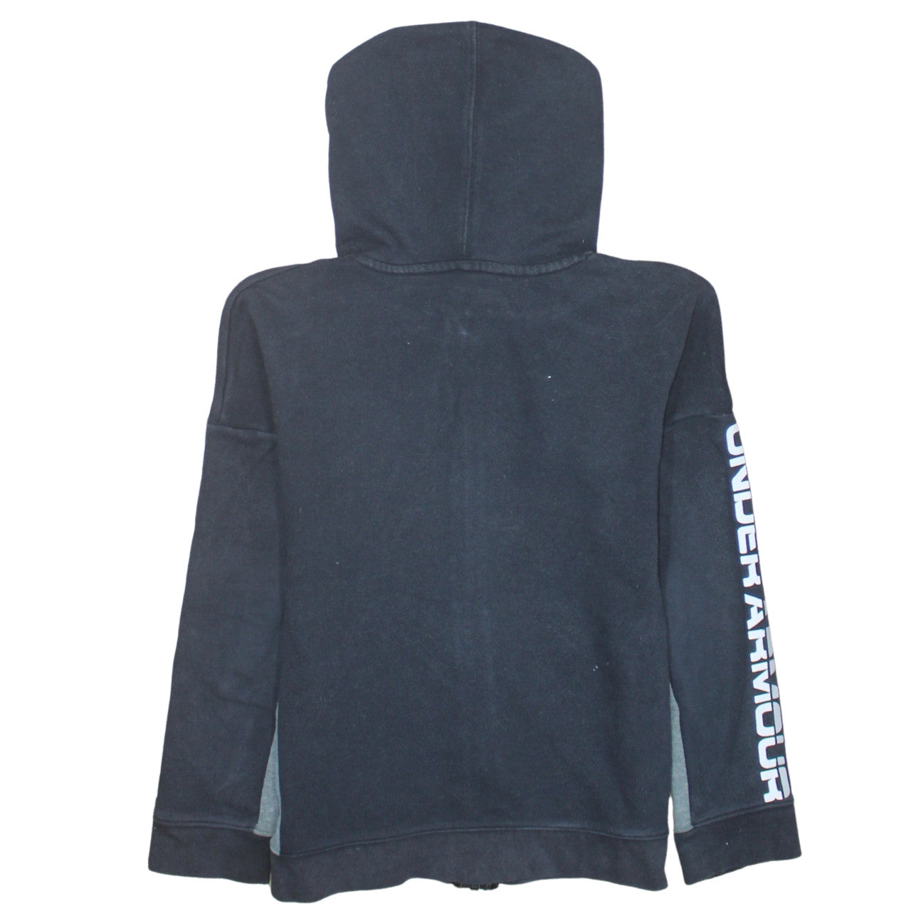 Under Armour Boys Black Full Zip Hoodie Size 10 Years Fleece ColdGear