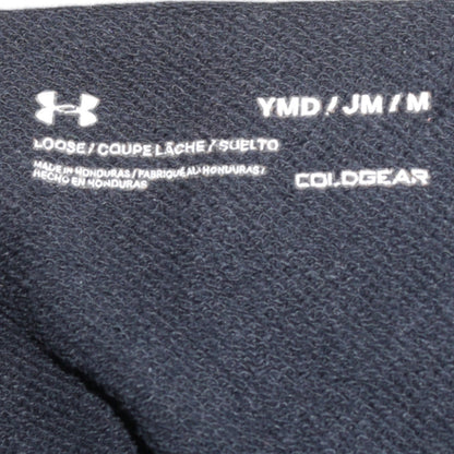 Under Armour Boys Black Full Zip Hoodie Size 10 Years Fleece ColdGear