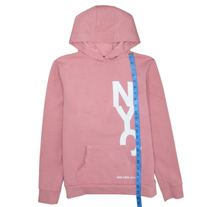 Primark Girls Pink NYC Pullover Hoodie 12-13 Years Regular Fit