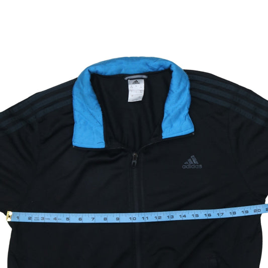 Adidas Men's Black Track Jacket Size L Full Zip Activewear