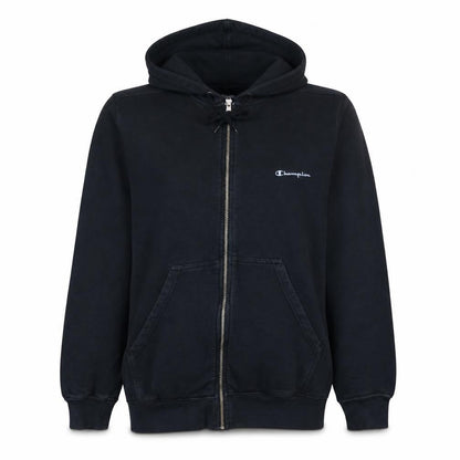 Champion Women's Black Full Zip Hoodie L Cotton Classic Fit