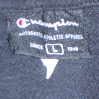 Champion Women's Black Full Zip Hoodie L Cotton Classic Fit