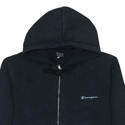 Champion Women's Black Full Zip Hoodie L Cotton Classic Fit