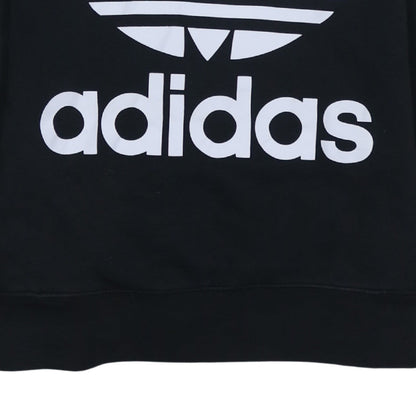 Adidas Women Black Size 12 Pullover Hoodie with Logo Print