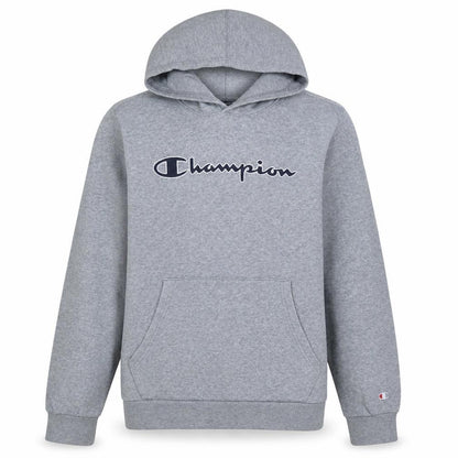 Champion Boys Grey Hoodie 15-16 Years Pullover Fleece Logo Sweatshirt