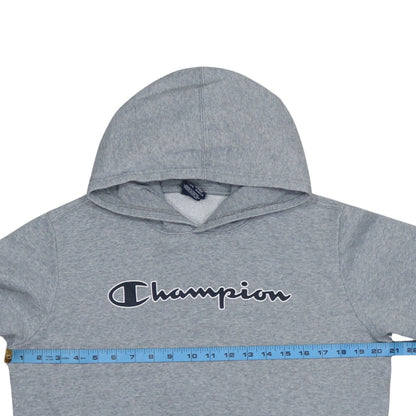 Champion Boys Grey Hoodie 15-16 Years Pullover Fleece Logo Sweatshirt