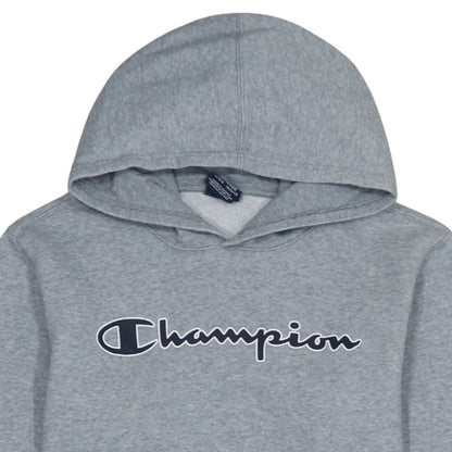 Champion Boys Grey Hoodie 15-16 Years Pullover Fleece Logo Sweatshirt