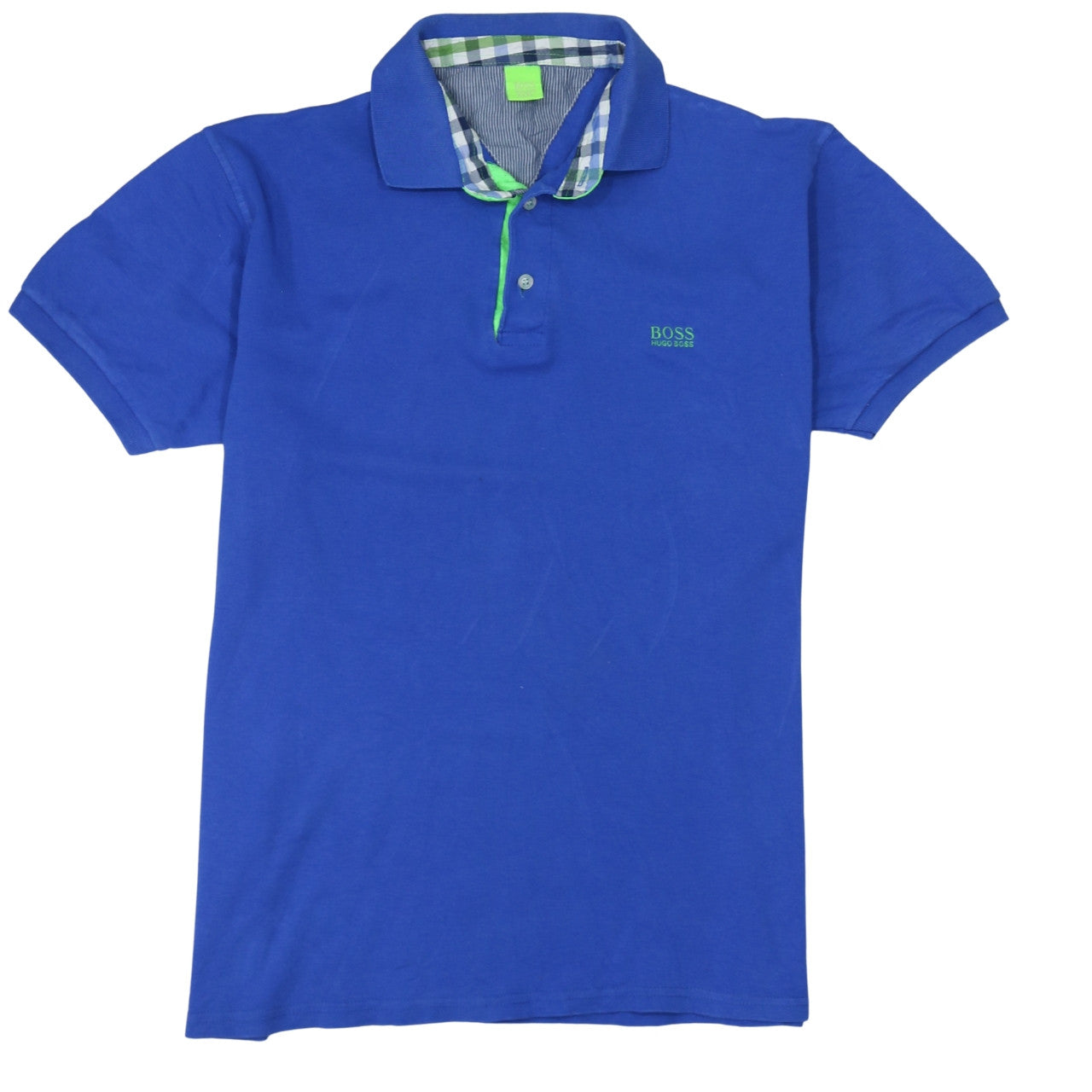 Hugo Boss Men's Blue 3XL Cotton Collared Short Sleeve Polo Shirt