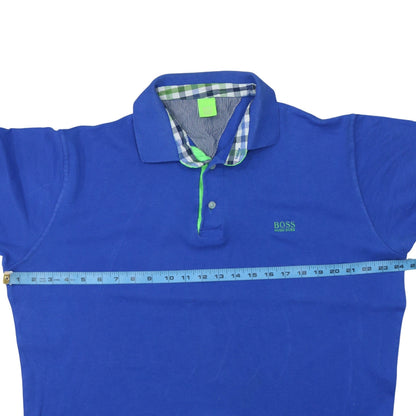 Hugo Boss Men's Blue 3XL Cotton Collared Short Sleeve Polo Shirt