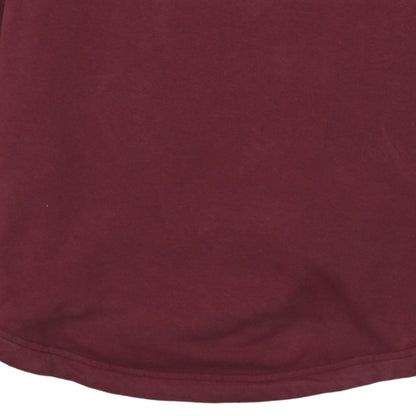 Adidas Women Burgundy Hoodie L 16-18 Pullover Hooded Sweatshirt