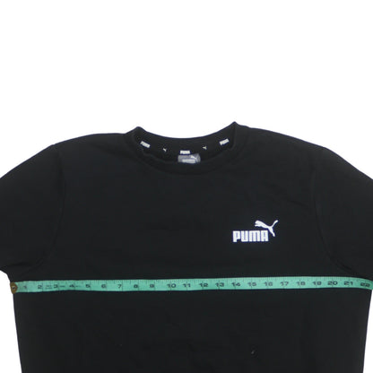 Puma Men's Black Crew Neck Sweatshirt Size M Regular Fit