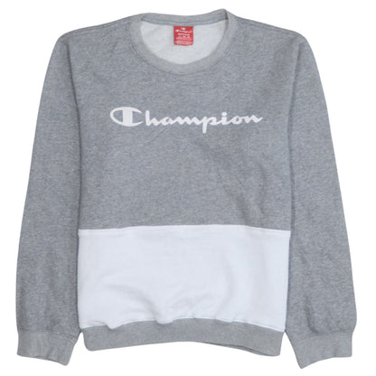 Champion Men's Grey Medium Pullover Sweatshirt Logo Graphic