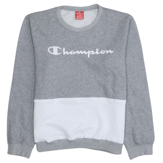 Champion Men's Grey Medium Pullover Sweatshirt Logo Graphic