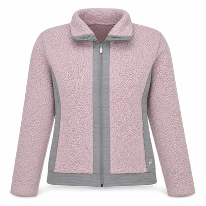 Fila Women Pink Fleece Full Zip Sport Jacket Size S