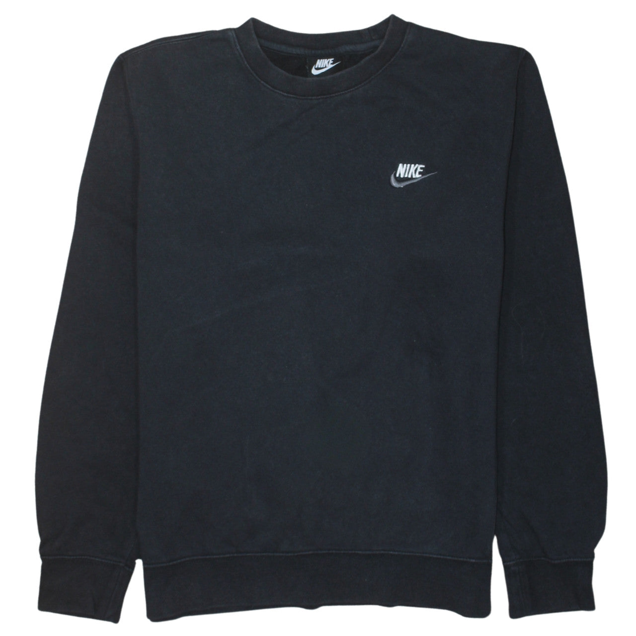 Nike Men's Black Crew Neck Cotton Sweatshirt Size S