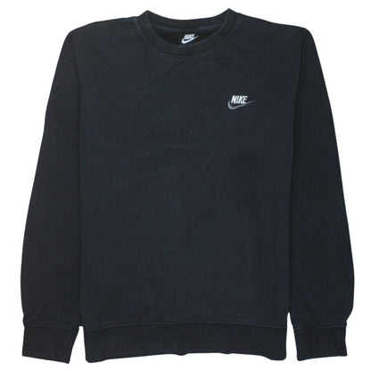 Nike Men's Black Crew Neck Cotton Sweatshirt Size S