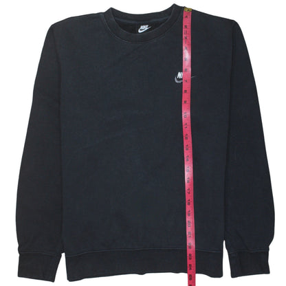 Nike Men's Black Crew Neck Cotton Sweatshirt Size S
