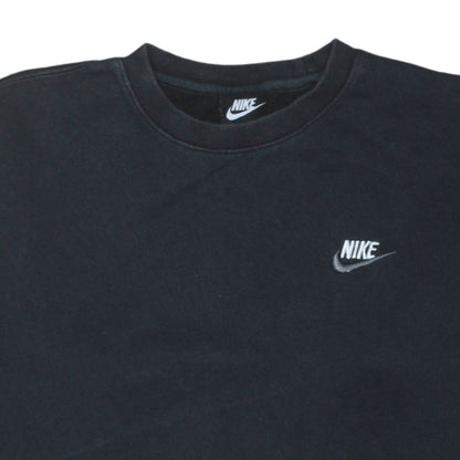Nike Men's Black Crew Neck Cotton Sweatshirt Size S