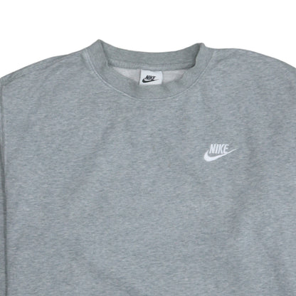 Nike Men's Grey Crew Neck Pullover Sweatshirt Size S