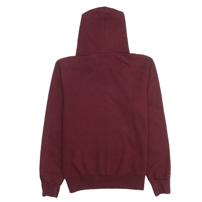 Champion Men's Red Pullover Hoodie Medium Logo Cotton Blend