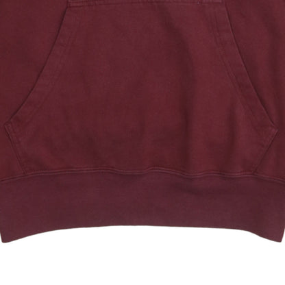 Champion Men's Red Pullover Hoodie Medium Logo Cotton Blend