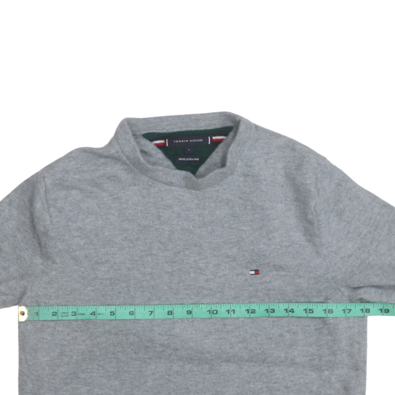 Tommy Hilfiger Men Grey Wool Crew Neck Jumper L