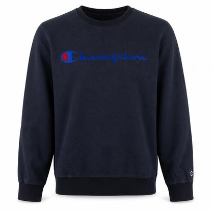 Champion Men's Blue Small Pullover Sweatshirt Crew Neck Logo