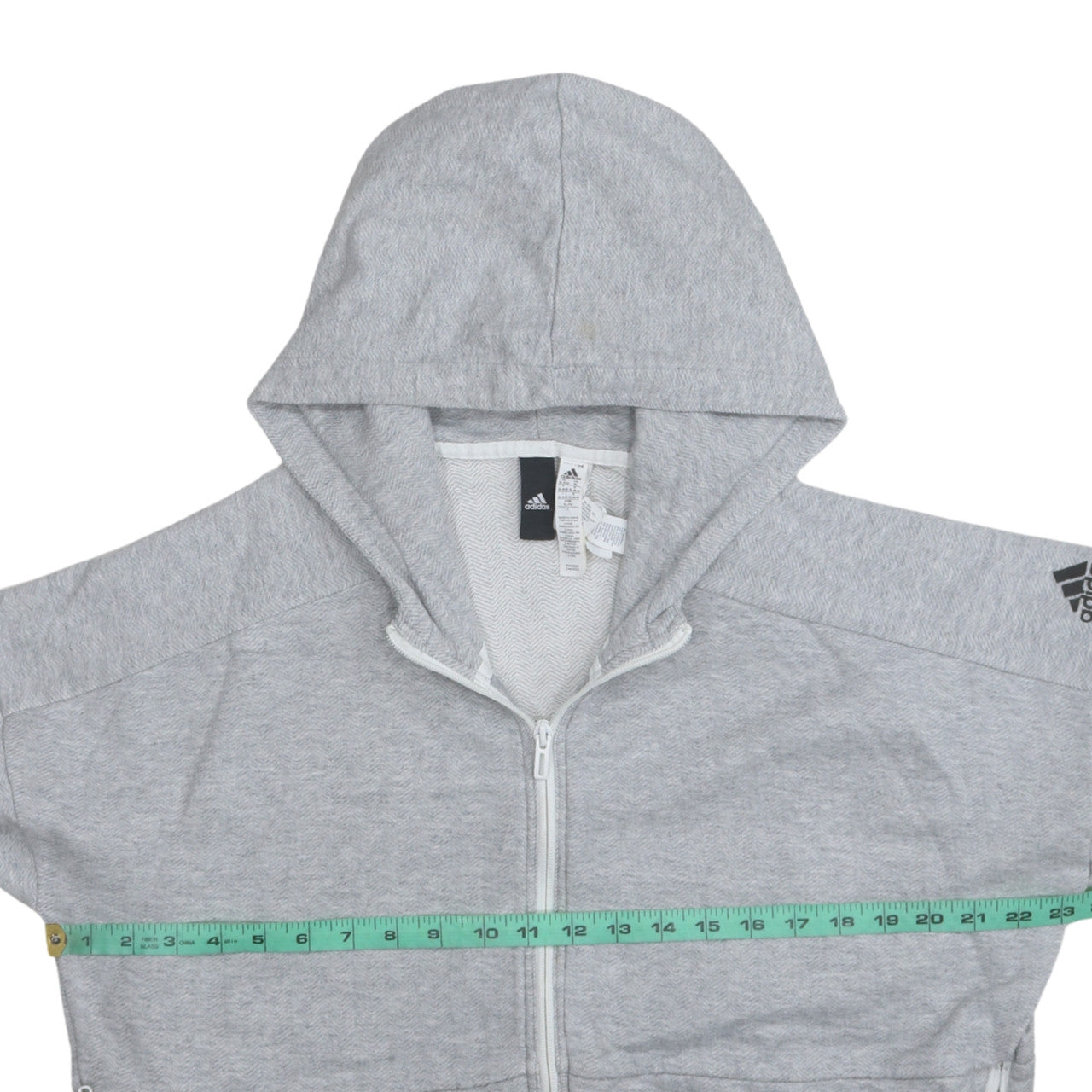 Adidas Women’s Grey Full Zip Hoodie XL Cotton Blend Casual