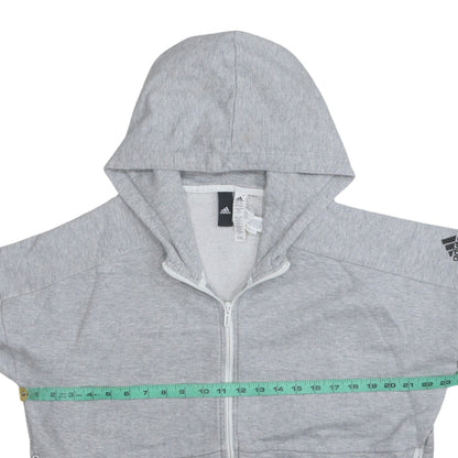 Adidas Women’s Grey Full Zip Hoodie XL Cotton Blend Casual