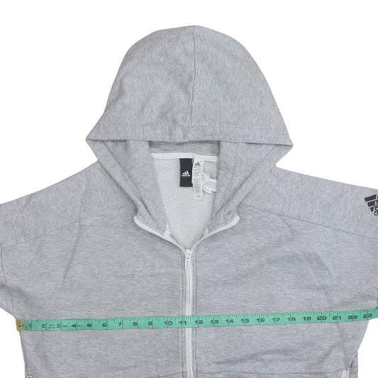 Adidas Women’s Grey Full Zip Hoodie XL Cotton Blend Casual