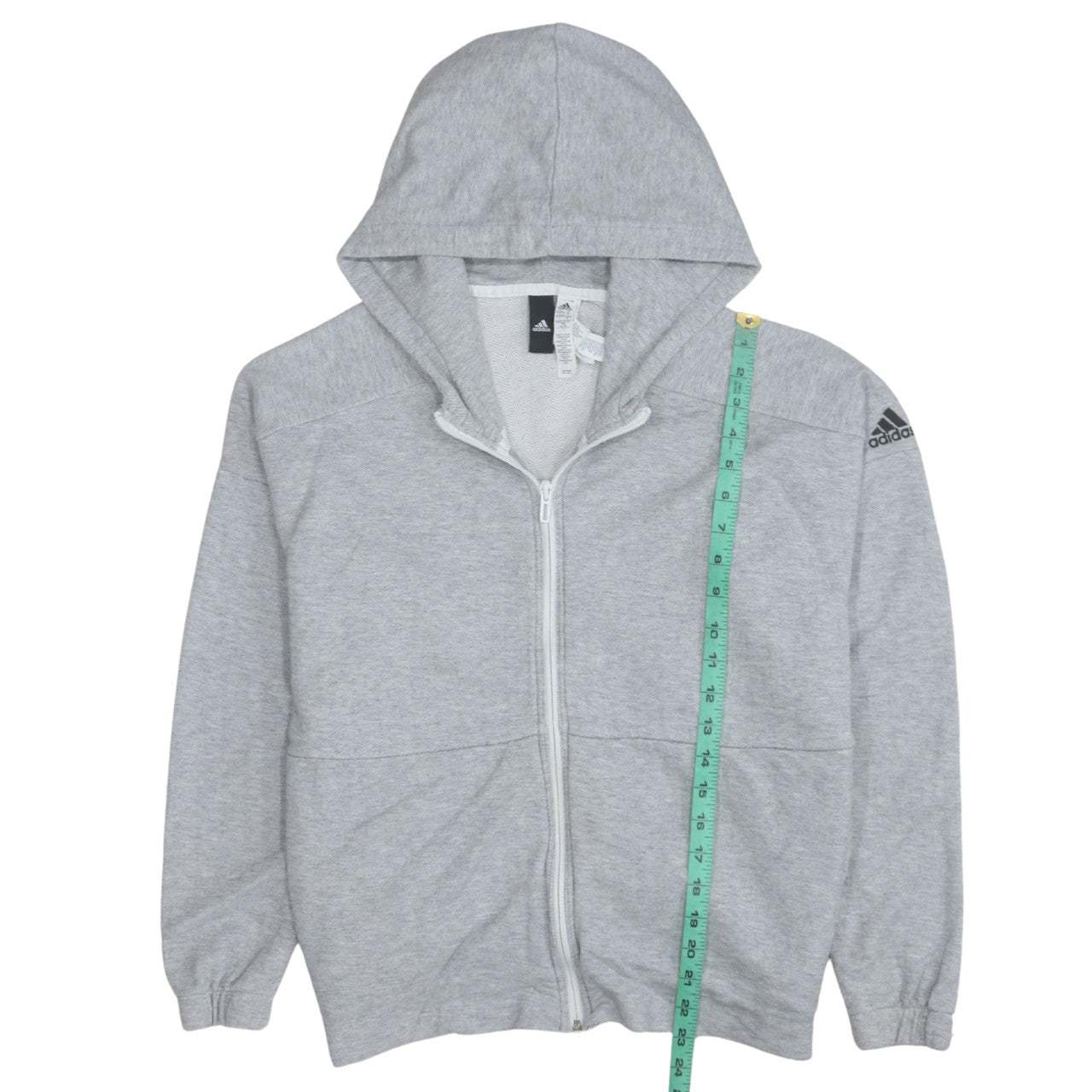 Adidas Women’s Grey Full Zip Hoodie XL Cotton Blend Casual