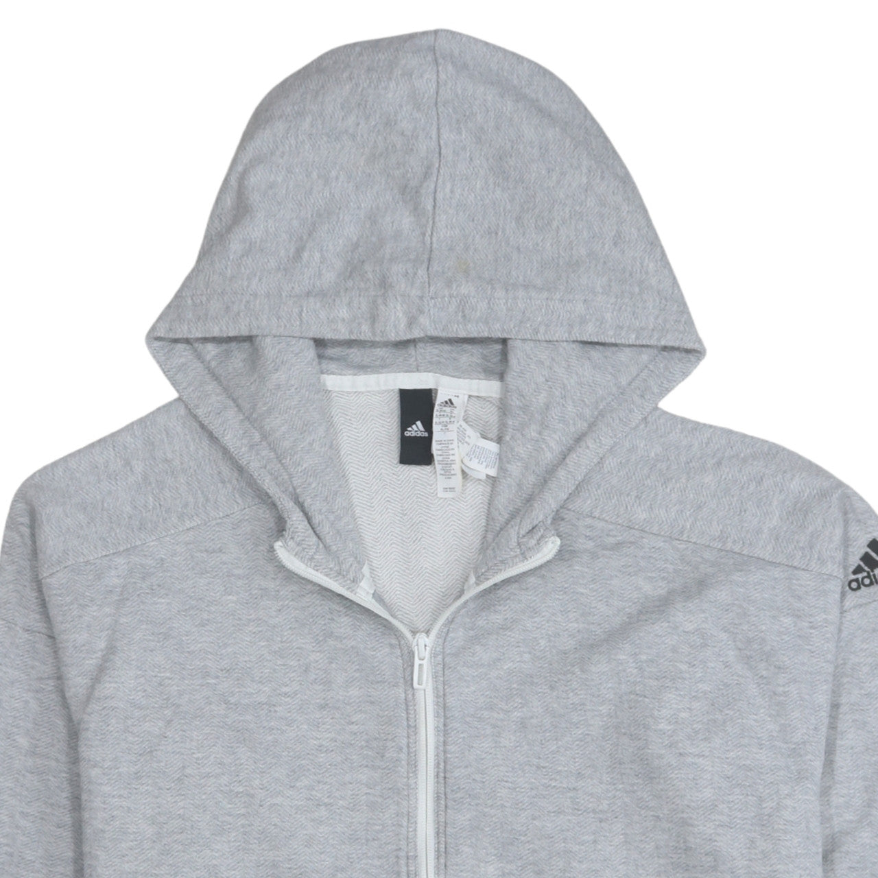 Adidas Women’s Grey Full Zip Hoodie XL Cotton Blend Casual