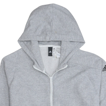 Adidas Women’s Grey Full Zip Hoodie XL Cotton Blend Casual