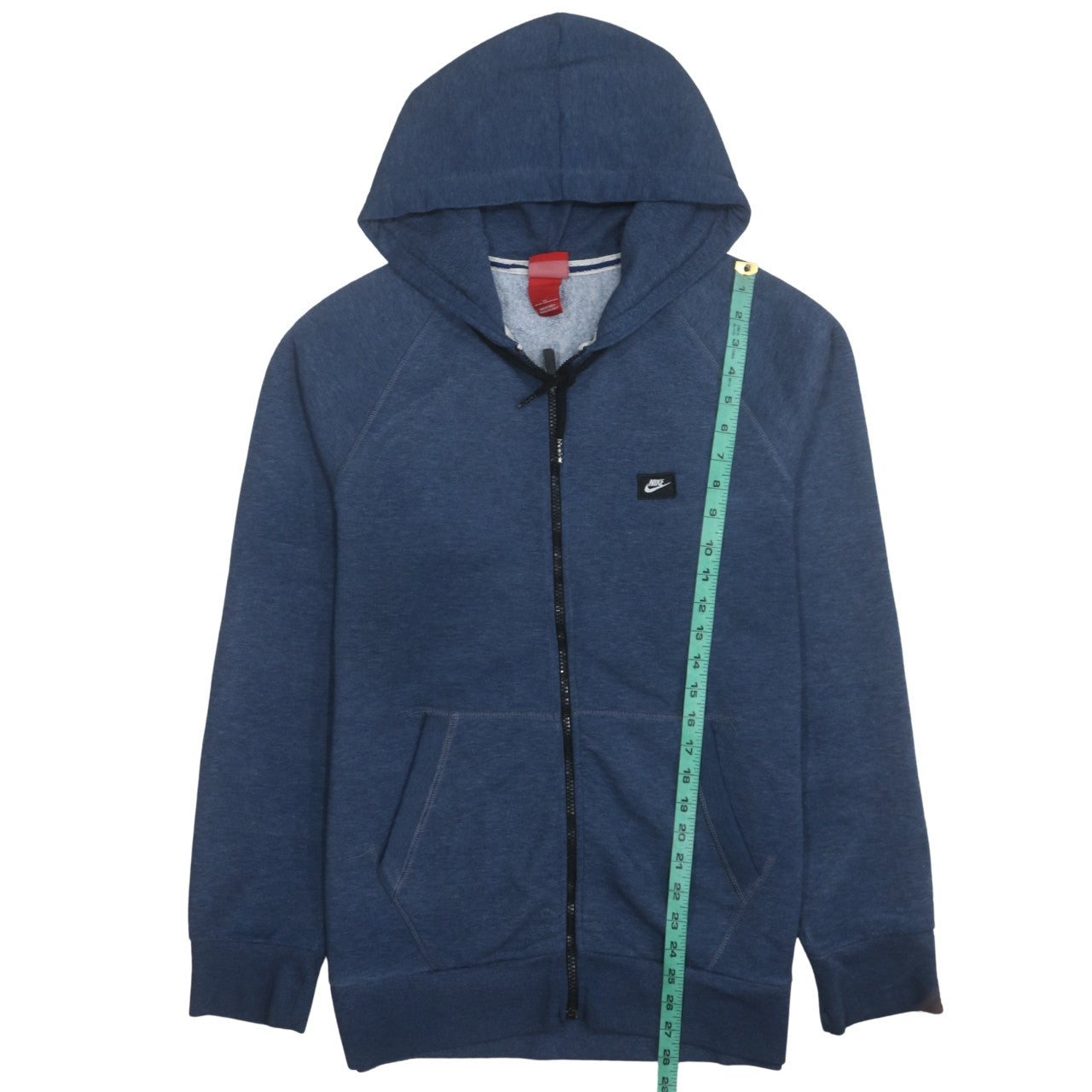 Nike Men Blue Full Zip Hoodie 2XL Fleece Regular Fit Sportswear