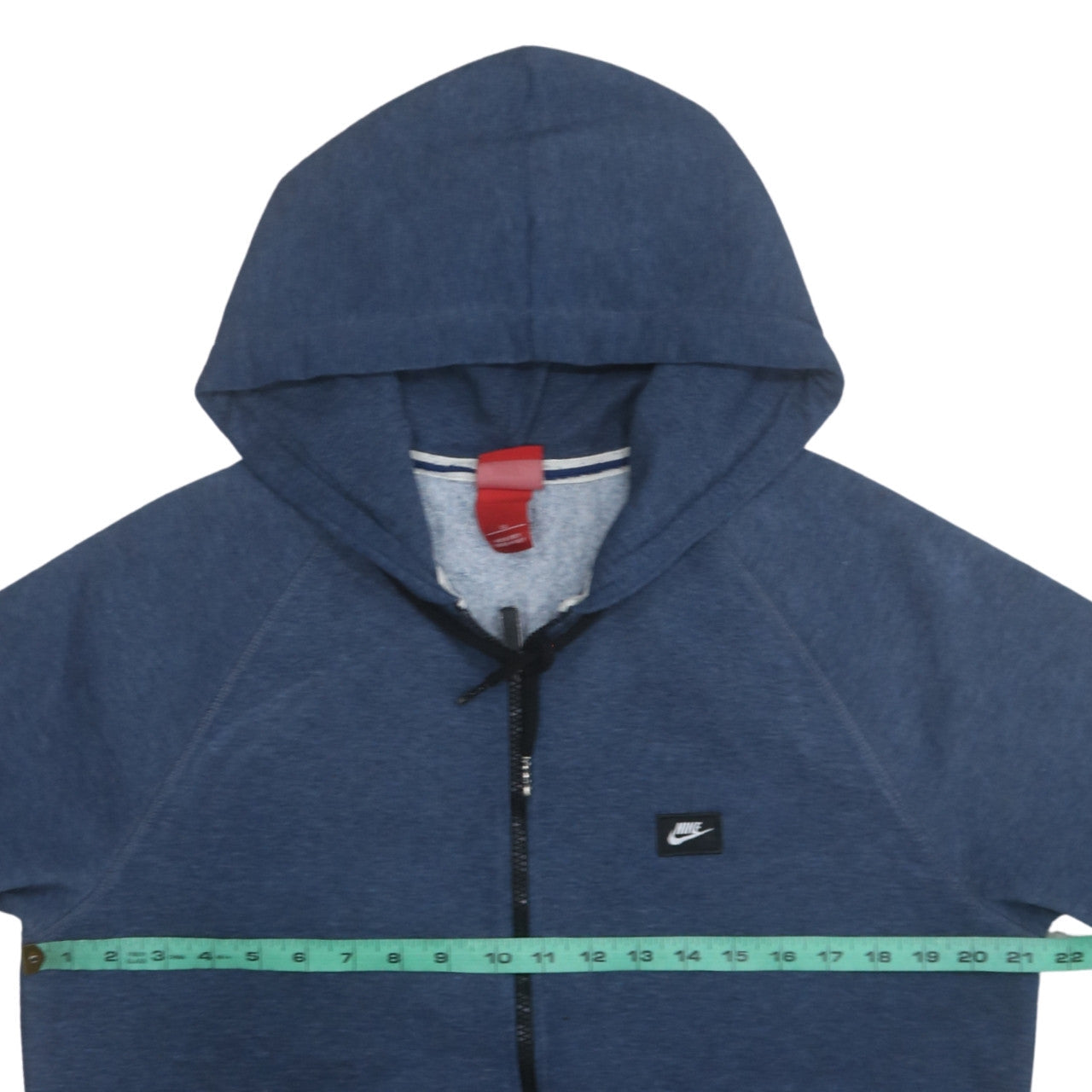 Nike Men Blue Full Zip Hoodie 2XL Fleece Regular Fit Sportswear