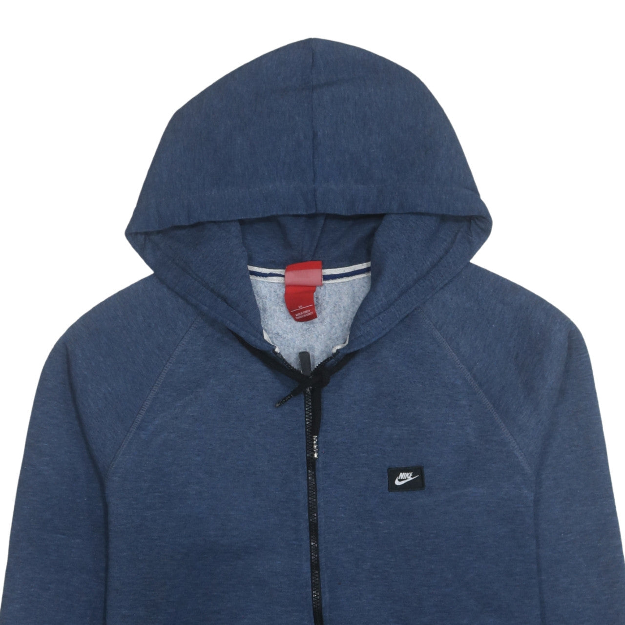 Nike Men Blue Full Zip Hoodie 2XL Fleece Regular Fit Sportswear