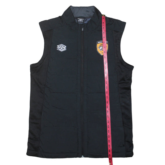 Umbro Hull City Men's Black L Bodywarmer Waistcoat Polyester Lined