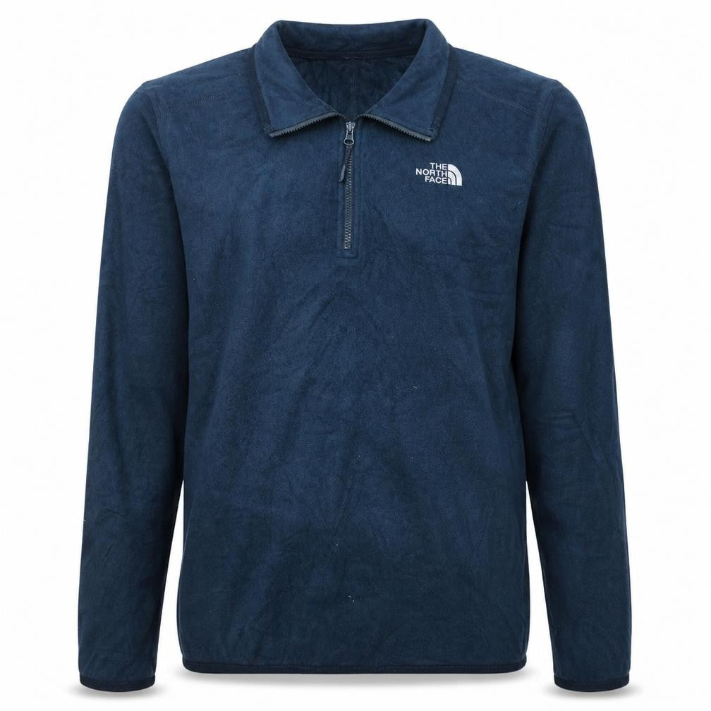 The North Face Men's Blue Fleece 1/4 Zip Pullover Sweatshirt S
