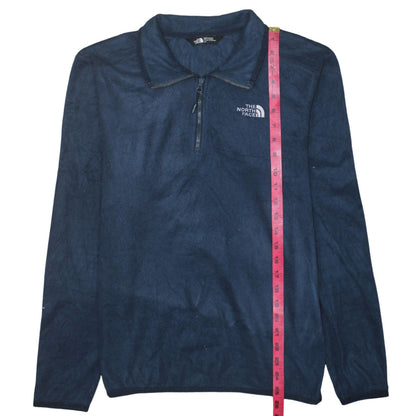 The North Face Men's Blue Fleece 1/4 Zip Pullover Sweatshirt S