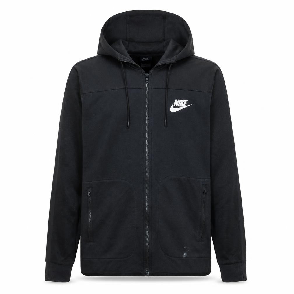 Nike Men's Black Full Zip Hoodie Small Sportswear Cotton Blend