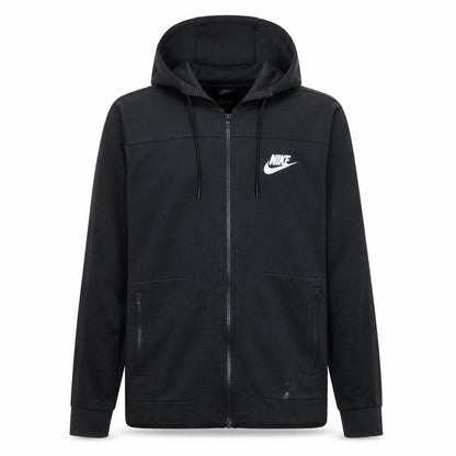 Nike Men's Black Full Zip Hoodie Small Sportswear Cotton Blend