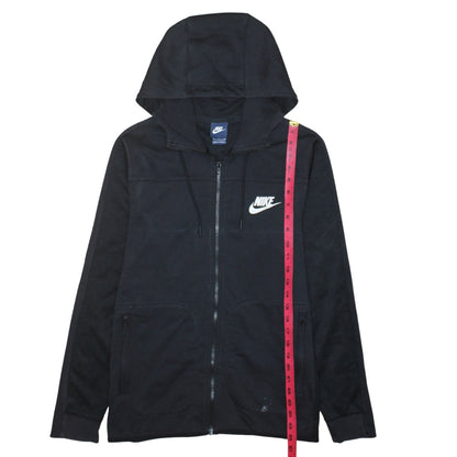 Nike Men's Black Full Zip Hoodie Small Sportswear Cotton Blend