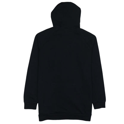 Adidas Womens Black Pullover Hoodie Size 12-14 Logo Print Cotton Blend