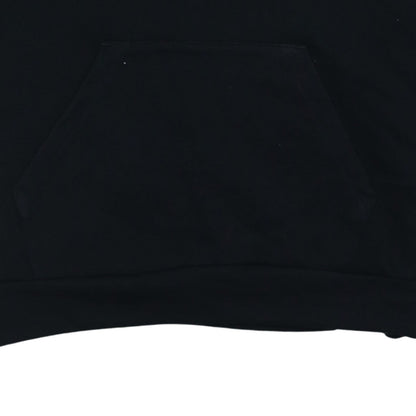 Adidas Womens Black Pullover Hoodie Size 12-14 Logo Print Cotton Blend