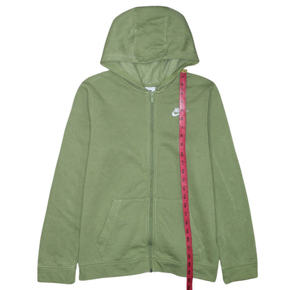Nike Boys Green Full Zip Hoodie XL Fleece Sweatshirt