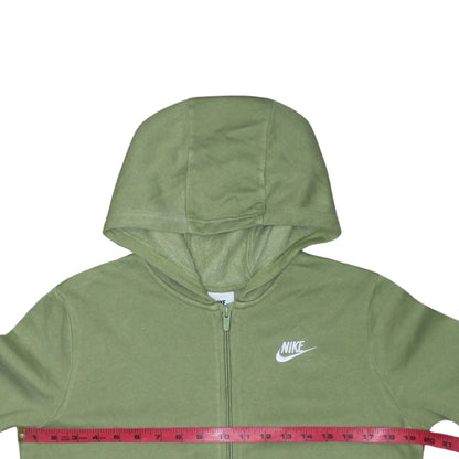 Nike Boys Green Full Zip Hoodie XL Fleece Sweatshirt