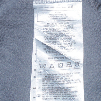 Adidas Men's Grey Pullover Hoodie Small Fleece Sportswear