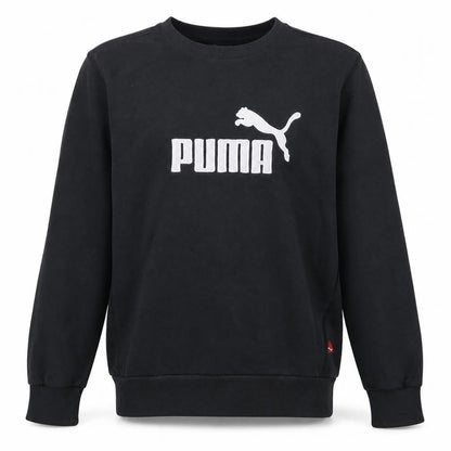 Puma Men's Black Crew Neck Logo Pullover Sweatshirt Size S