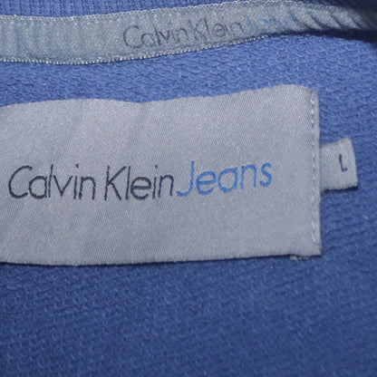 Calvin Klein Jeans Men's Blue Logo Pullover Sweatshirt L
