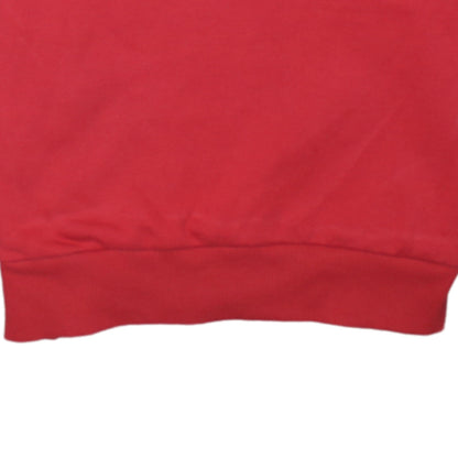 Adidas Men's Red Crew Neck Pullover Sweatshirt Size S Essentials